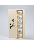 Set de tazas de té oriental pintadas a mano