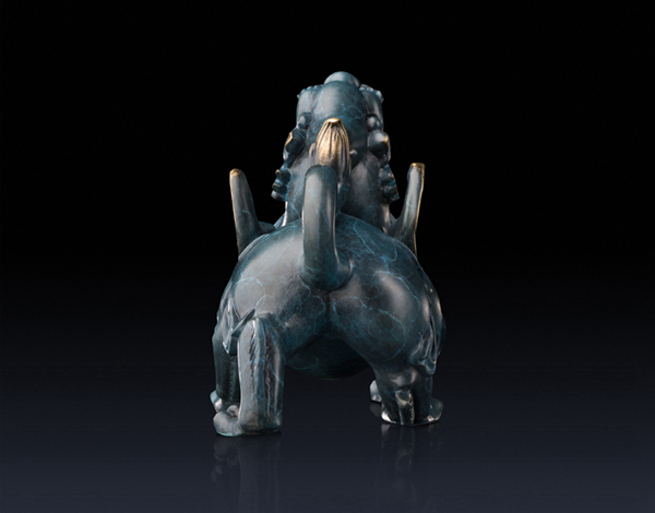 Estatua de Pixiu: Criatura mitológica oriental que atrae la abundancia 04